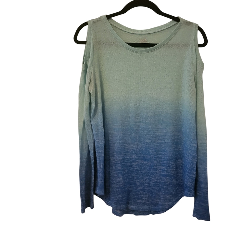 Justice Cold Shoulder Sweater Blue sz 18